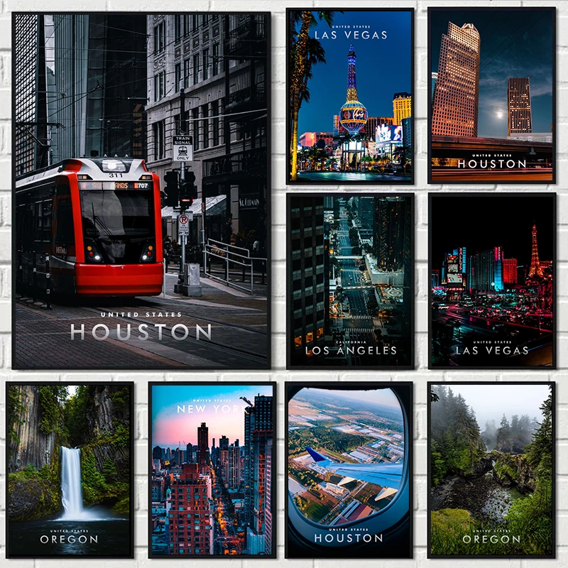 Home Decor Houston - City United States Landscape Posters Houston