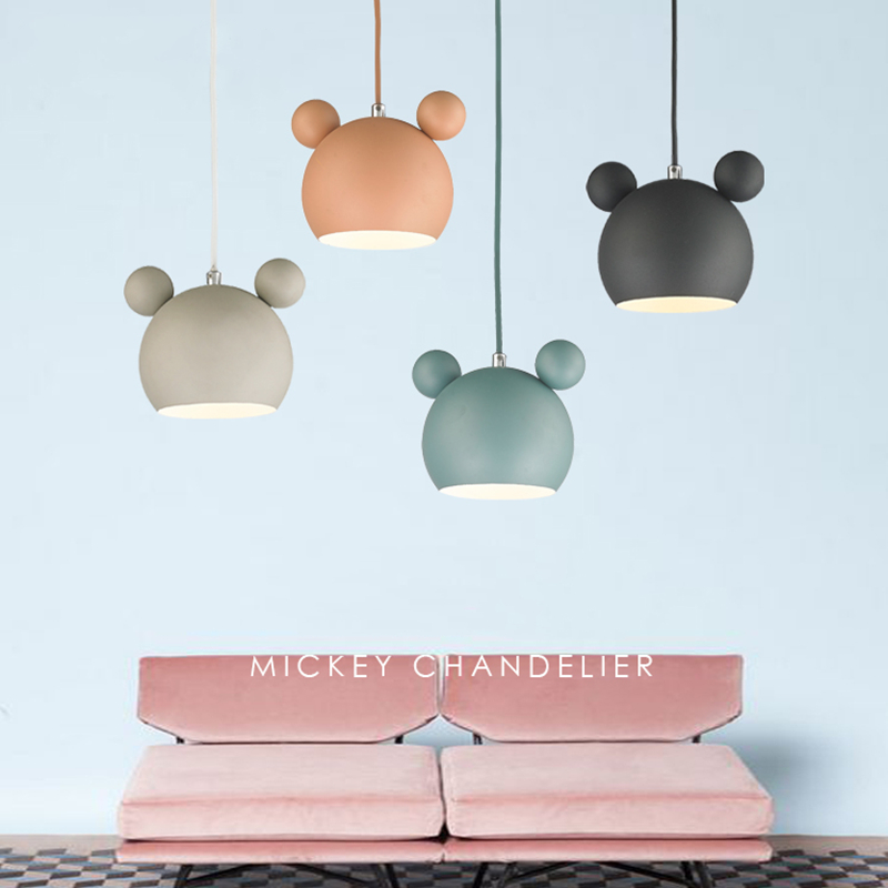 Home Decor Disney - Modern Mickey Pendant Lights Colorful Iron