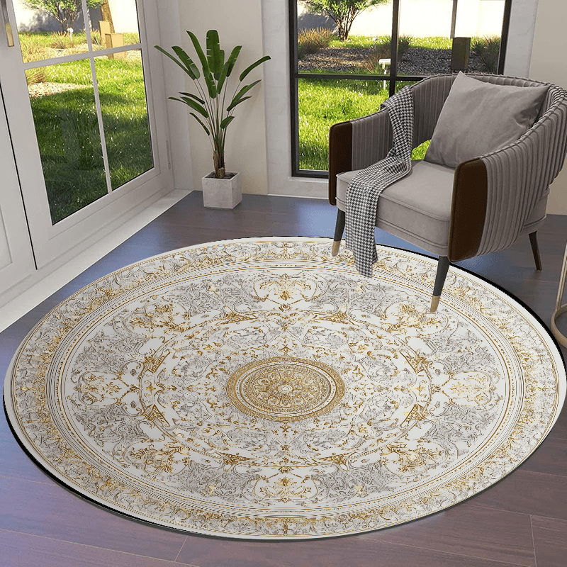 Home Decor Retail Stores - Vintage Ornate Scroll Graphic Floor Carpet