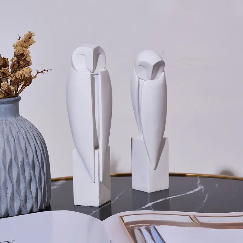 Home Decor On Sale - Minimalist Owll Statue Sculpture Animal Decorative