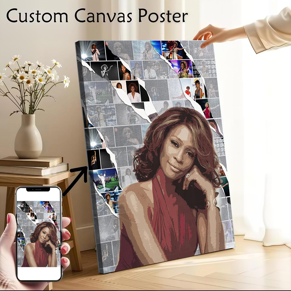 Whitney Houston Canvas Poster  - Home Decor Houston 评论和价格
