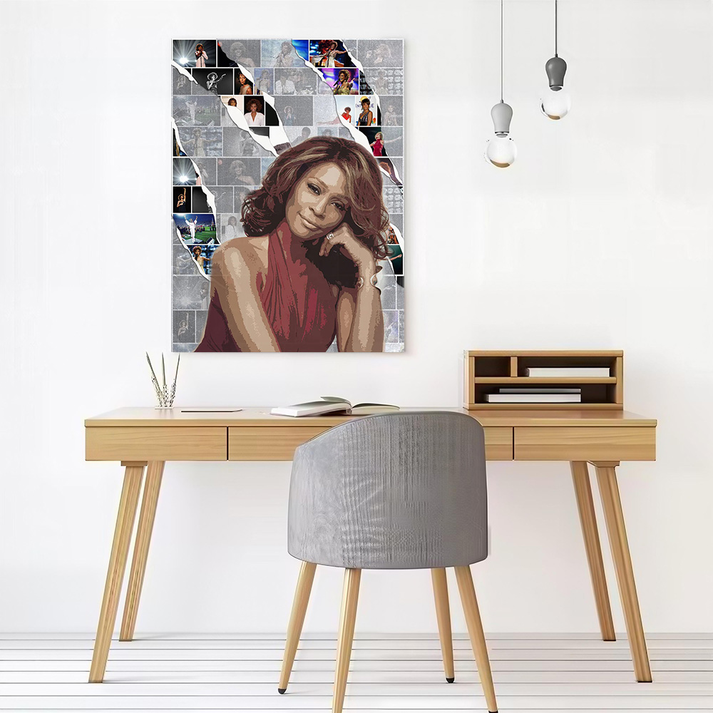 Whitney Houston Canvas Poster  - Home Decor Houston 评论和价格