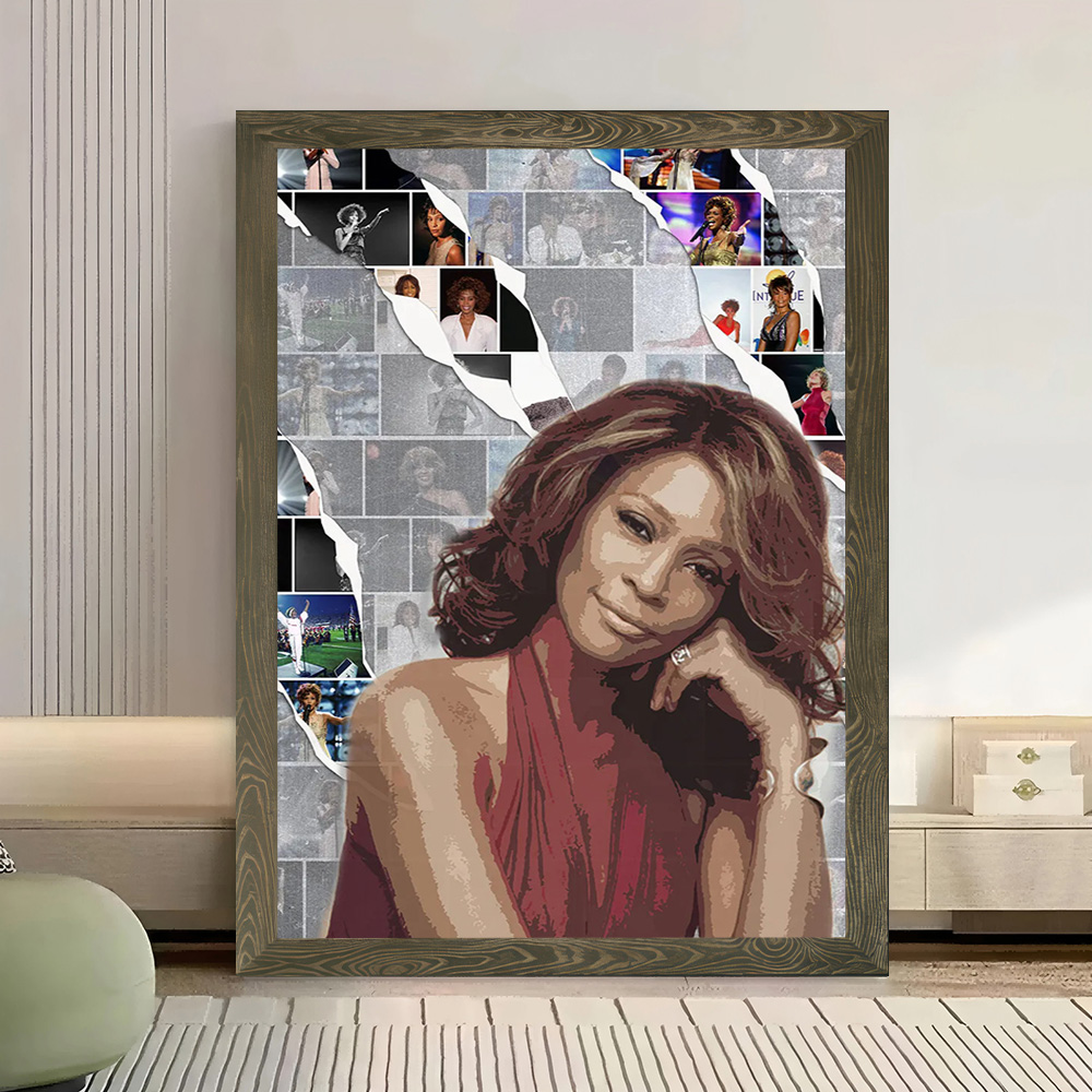 Whitney Houston Canvas Poster  - Home Decor Houston 评论和价格