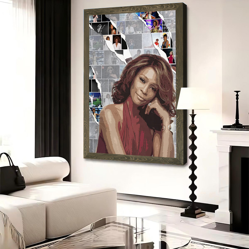 Whitney Houston Canvas Poster  - Home Decor Houston 评论和价格