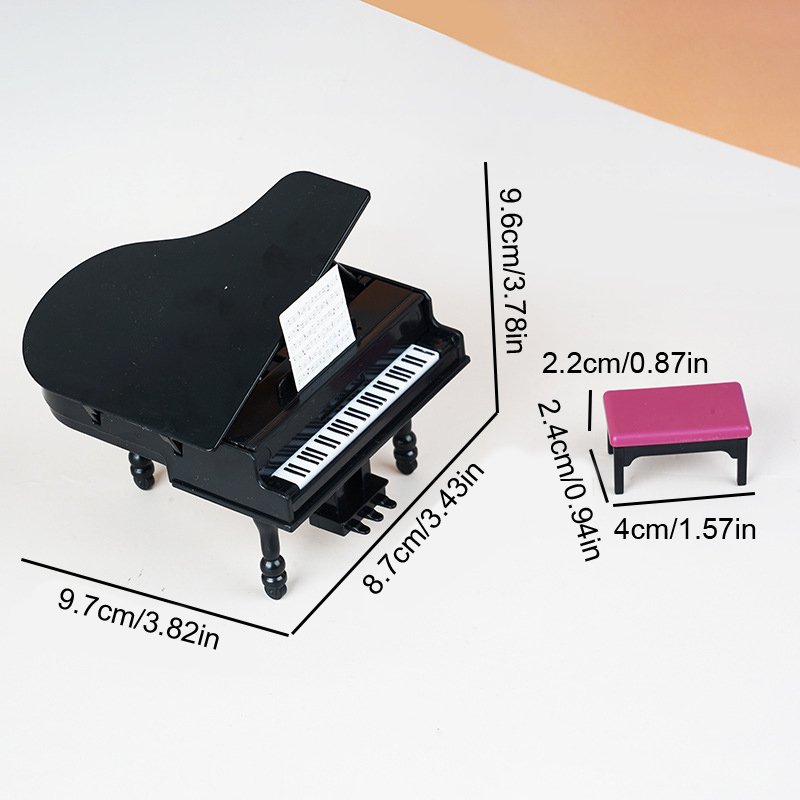 1:12 Dollhouse Miniature Piano - Home Decor Furniture 评论和价格