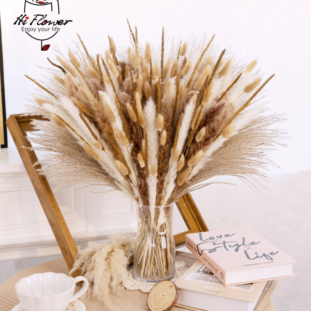 Natural Dried Pampas Grass Bou - Dried Flower Bouquet 评论和价格