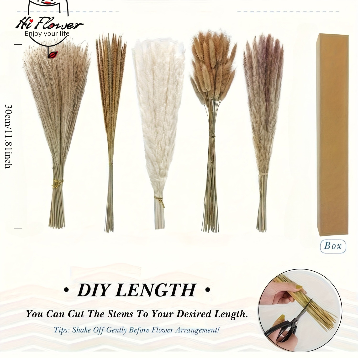 Natural Dried Pampas Grass Bou - Dried Flower Bouquet 评论和价格