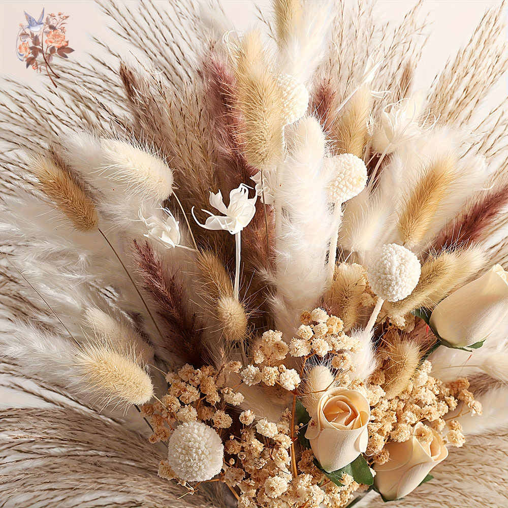 80Pcs Artificial Dried Flowers - Dried Flower Bouquet 评论和价格