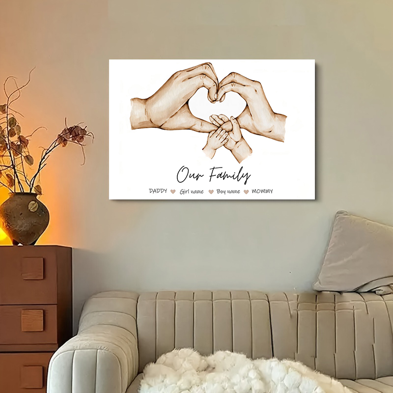 Personalized Custom Family Han - Home Decor Wall Pictures 评论和价格