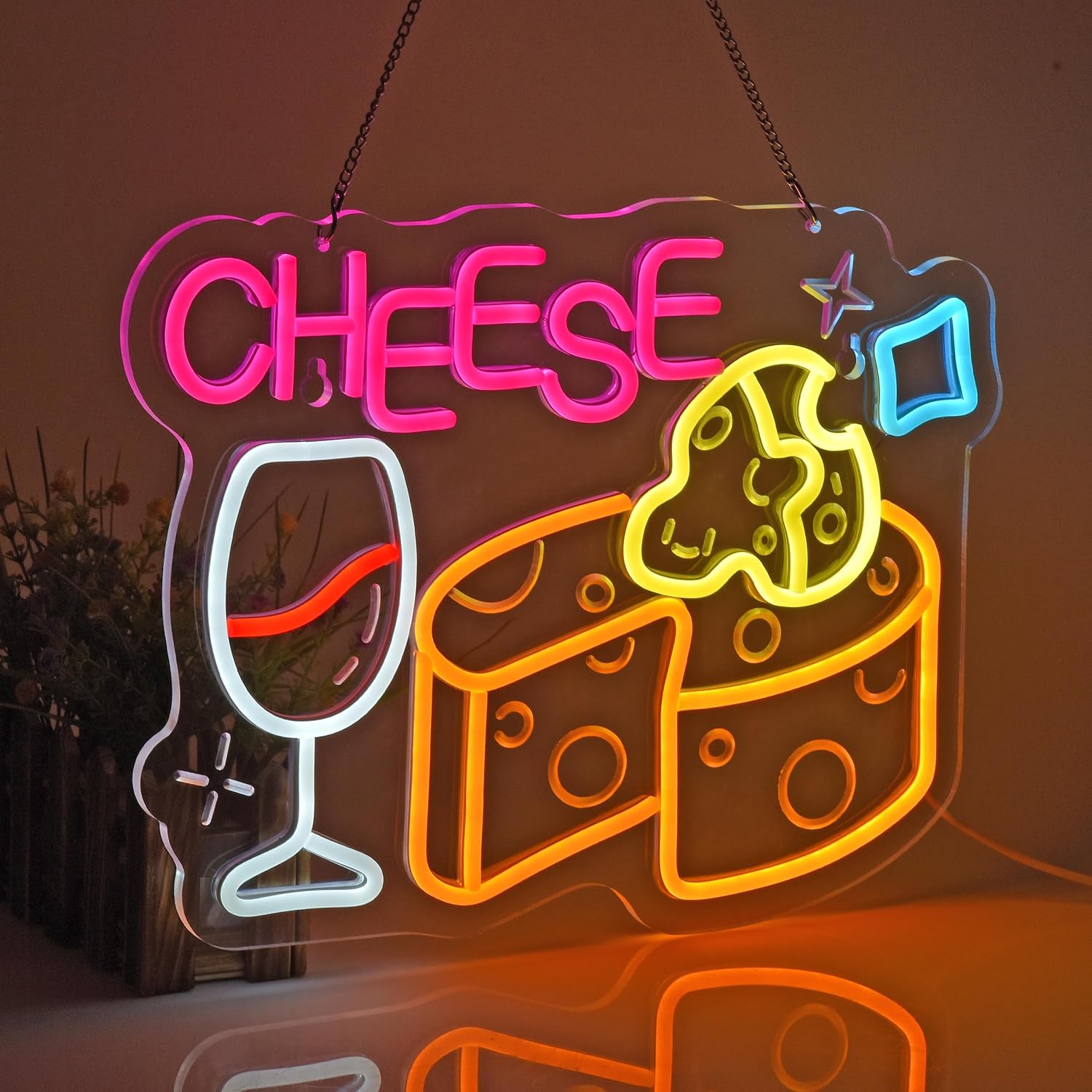 Cheese Neon Sign, Neon Lights  - Home Decor Retail Stores 评论和价格