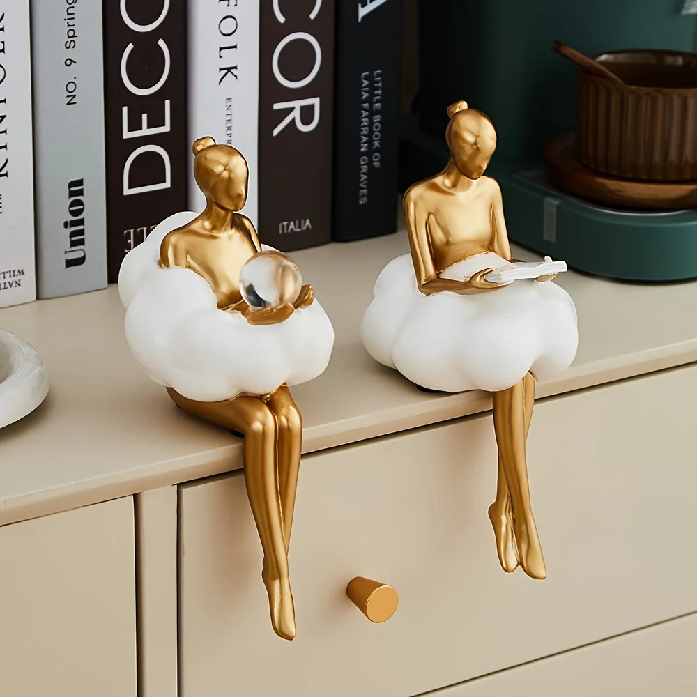 Cloud Girl Sculpture Abstract  - Home Decor Y2K 评论和价格