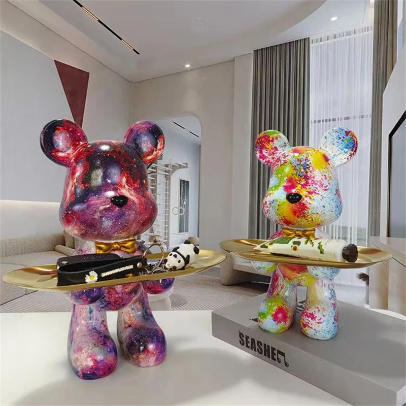 29cm Graffiti Bear Figurine Ho - Home Decor Y2K 评论和价格