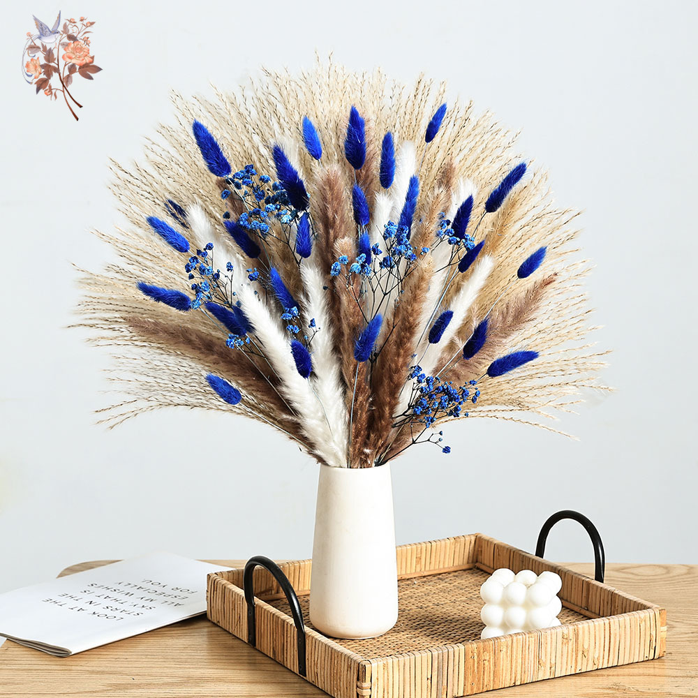 70 Stem Blue Fluffly Rabbit Ta - Dried Flower Bouquet 评论和价格