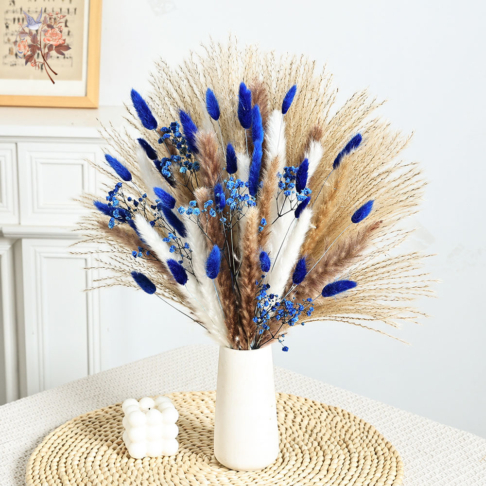 70 Stem Blue Fluffly Rabbit Ta - Dried Flower Bouquet 评论和价格