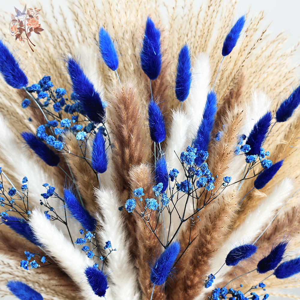 70 Stem Blue Fluffly Rabbit Ta - Dried Flower Bouquet 评论和价格