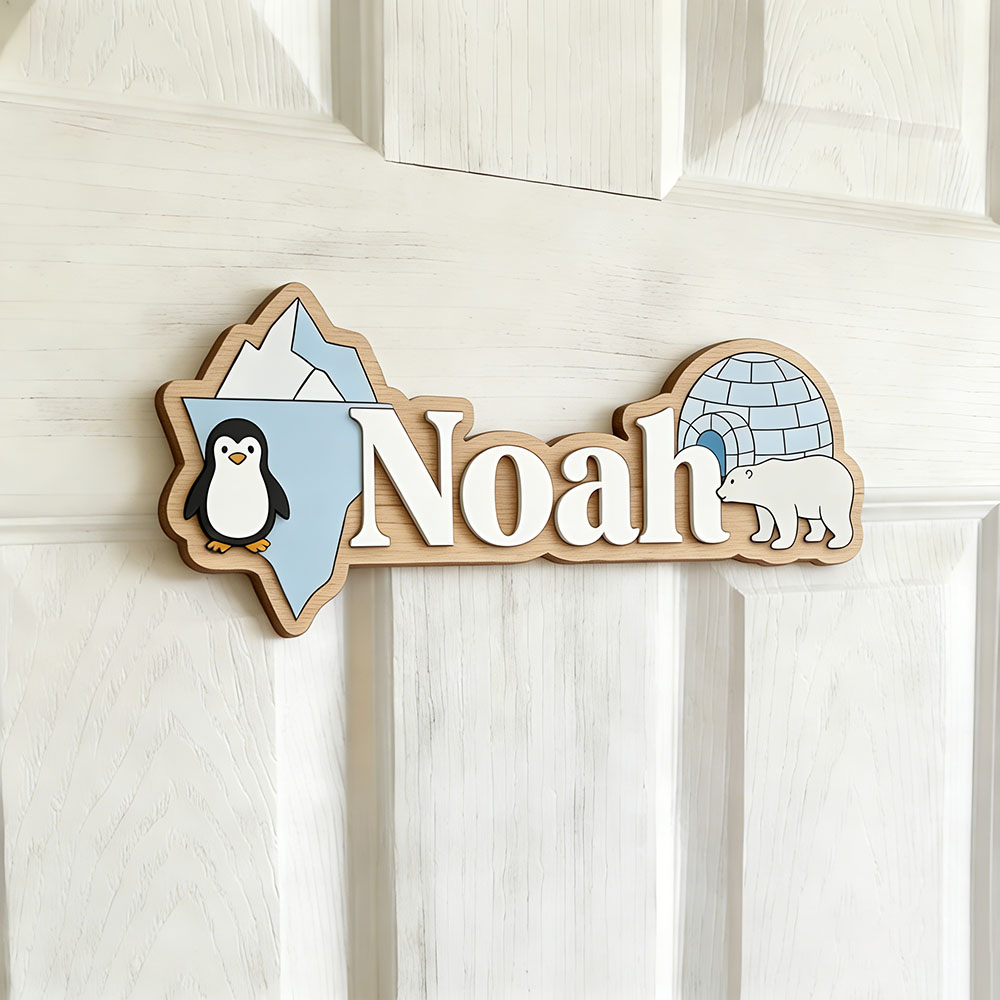Arctic Penguin & Polar Bear Cu - Home Decor Wall Pictures 评论和价格