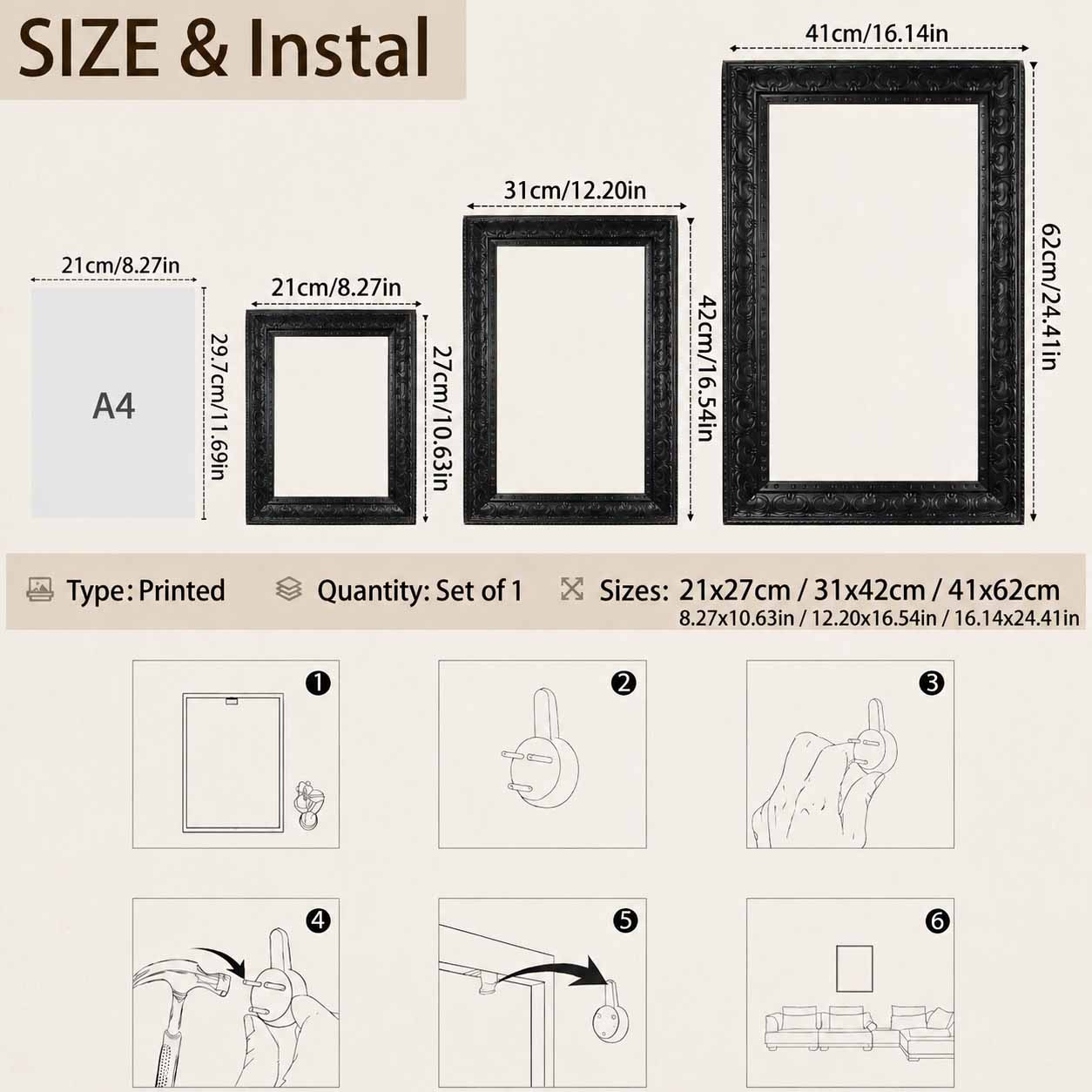 Halloween Wall Art, Framed Can - Home Decor Gothic 评论和价格