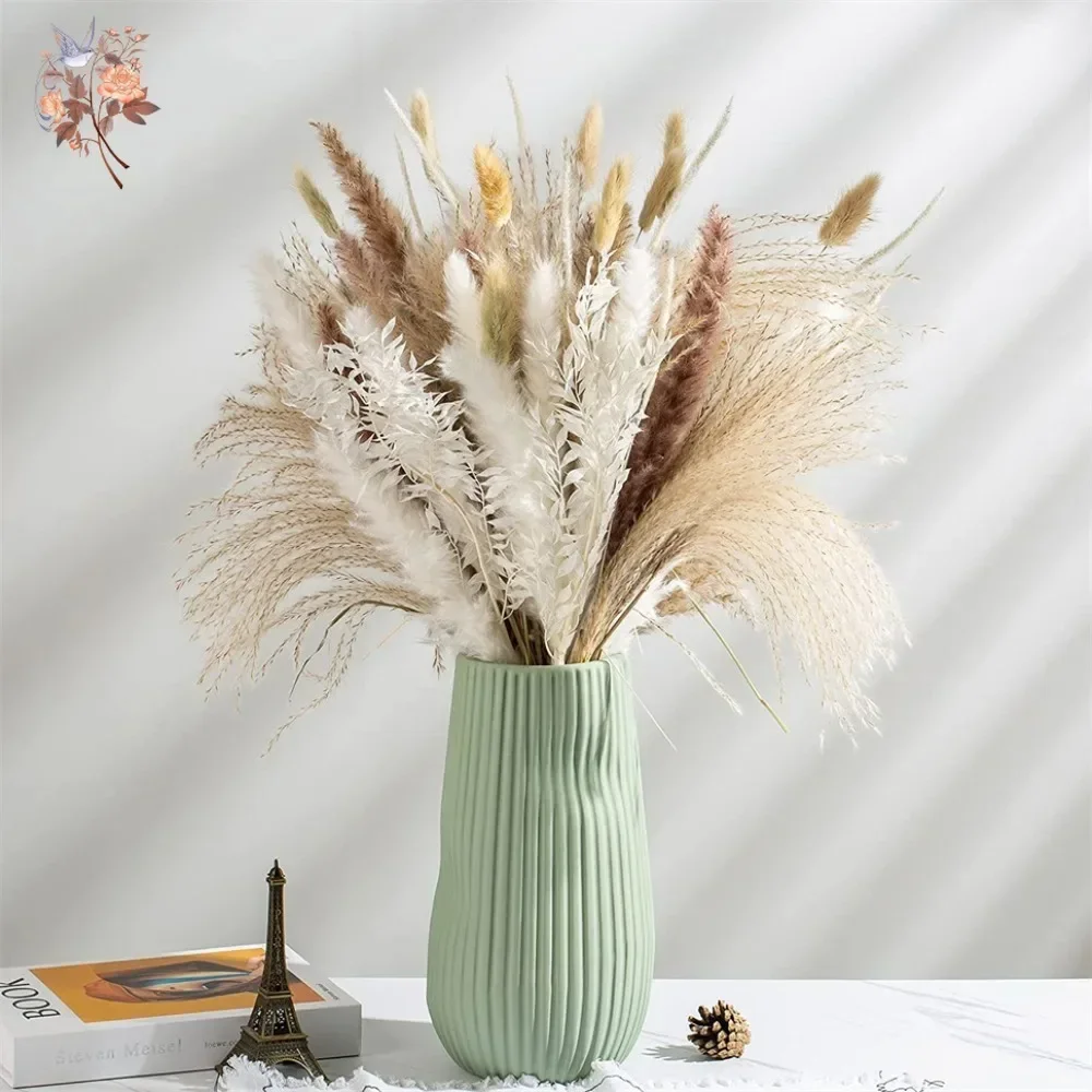 88pcs Natural Fluffy Dried Pam - Dried Flower Bouquet 评论和价格
