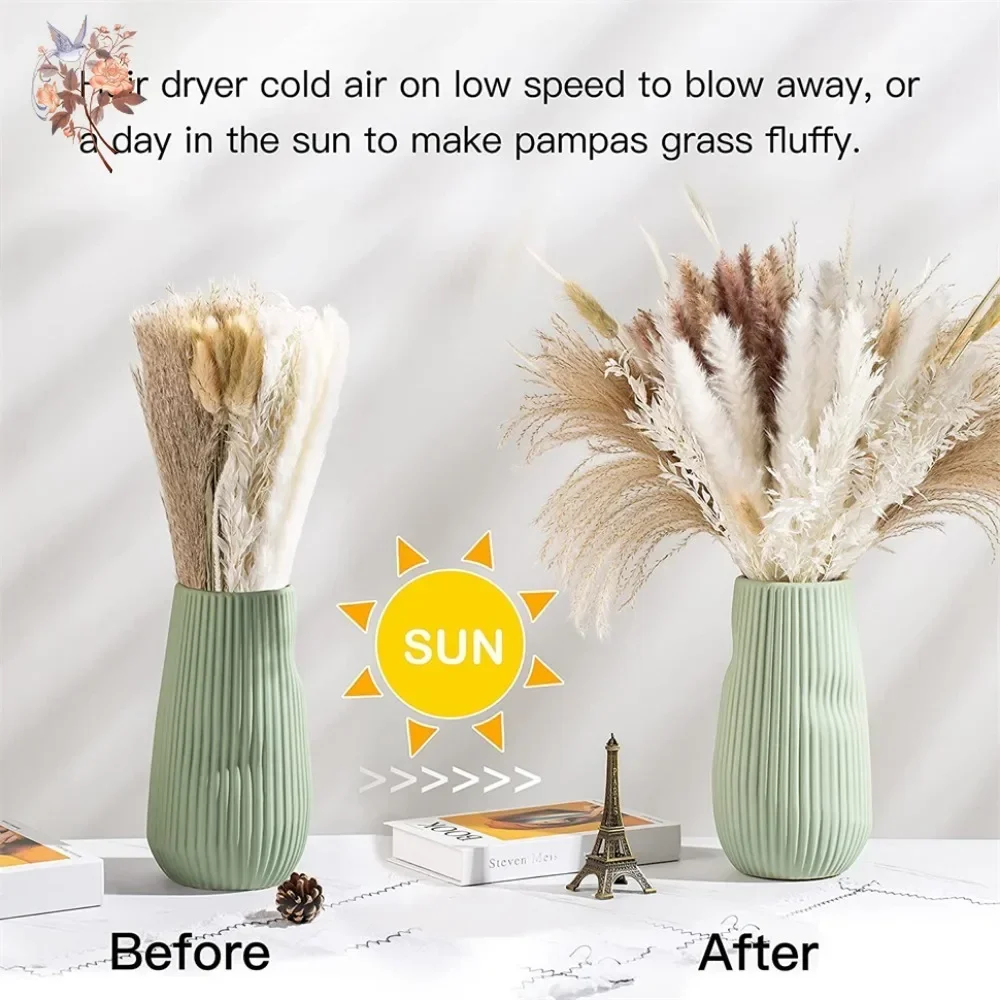 88pcs Natural Fluffy Dried Pam - Dried Flower Bouquet 评论和价格