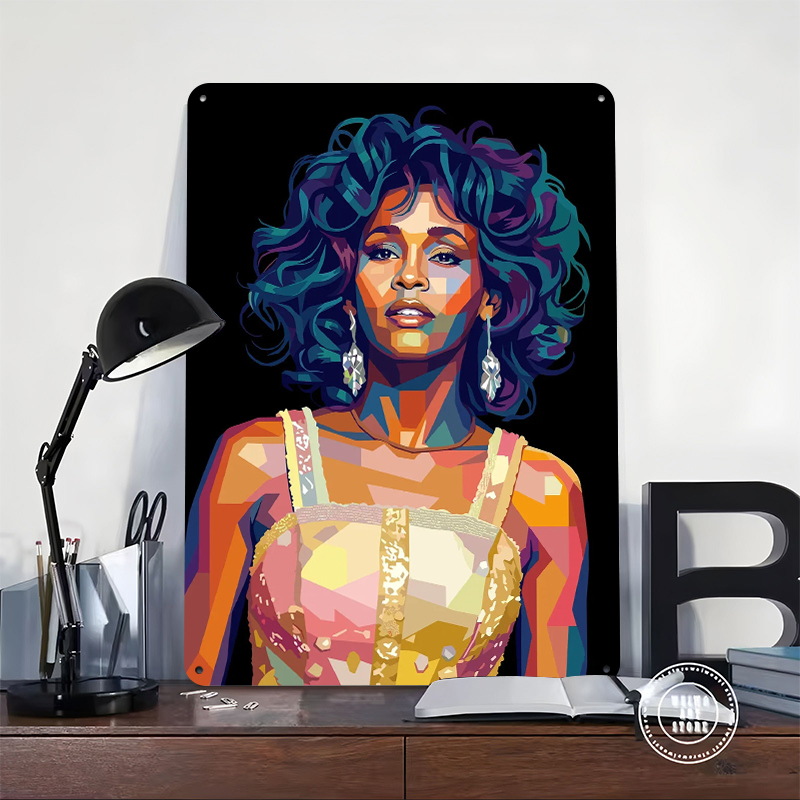 Whitney Houston Pop Art Portra - Home Decor Houston 评论和价格