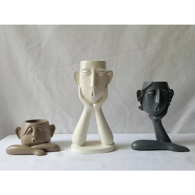 Nordic Abstract Face Planter M - Home Decor Garden Ideas 评论和价格