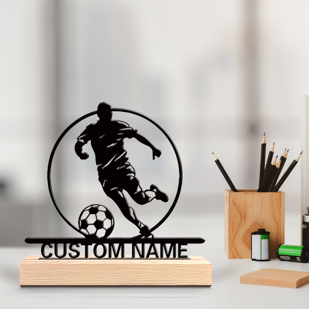 Custom Soccer Player Metal Sta - Home Decor Furniture 评论和价格