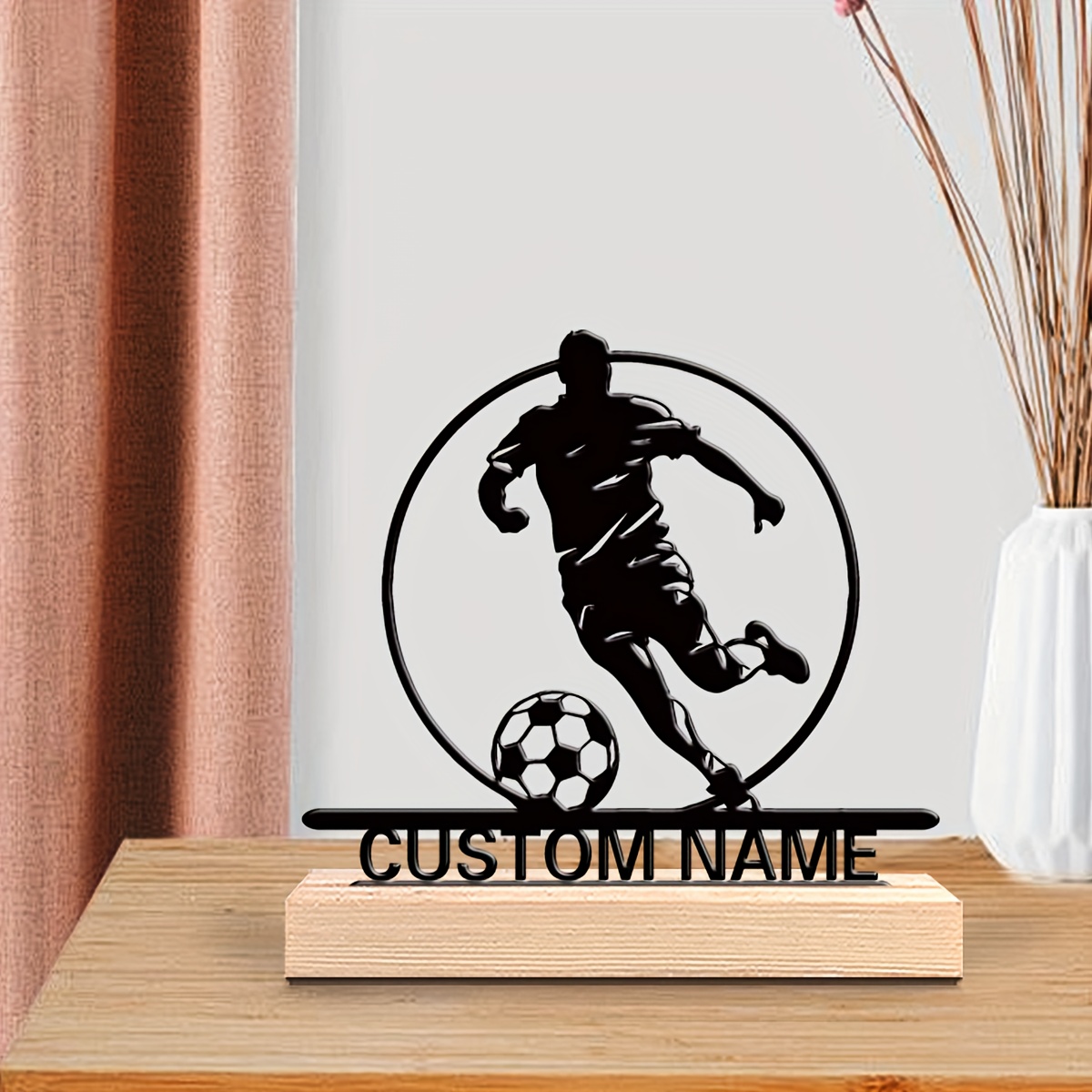 Custom Soccer Player Metal Sta - Home Decor Furniture 评论和价格