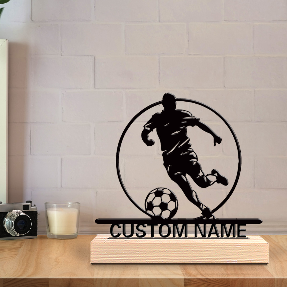 Custom Soccer Player Metal Sta - Home Decor Furniture 评论和价格