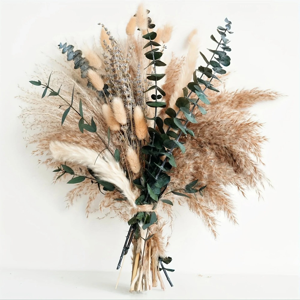 80Pieces Natural Dried Flowers - Dried Flower Bouquet 评论和价格