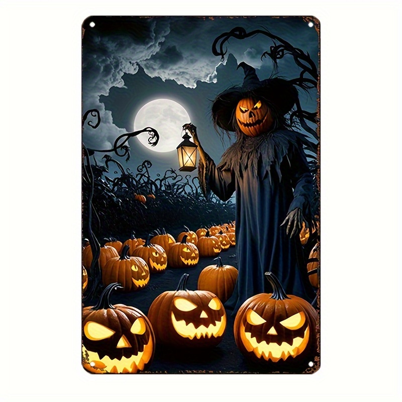 Vintage Halloween Tin Sign - G - Home Decor Gothic 评论和价格