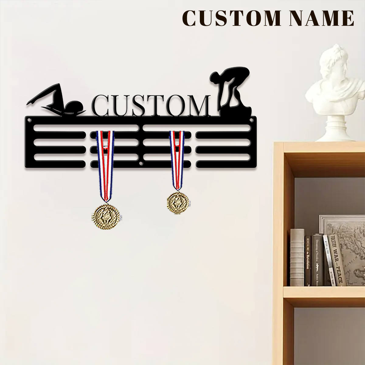 1pc Custom Swimming Metal Meda - Home Decor Organizer 评论和价格