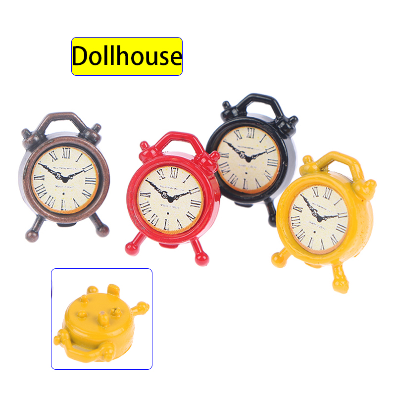 1PC 1:12 Scale Alarm Clock Dol - Home Decor Furniture 评论和价格