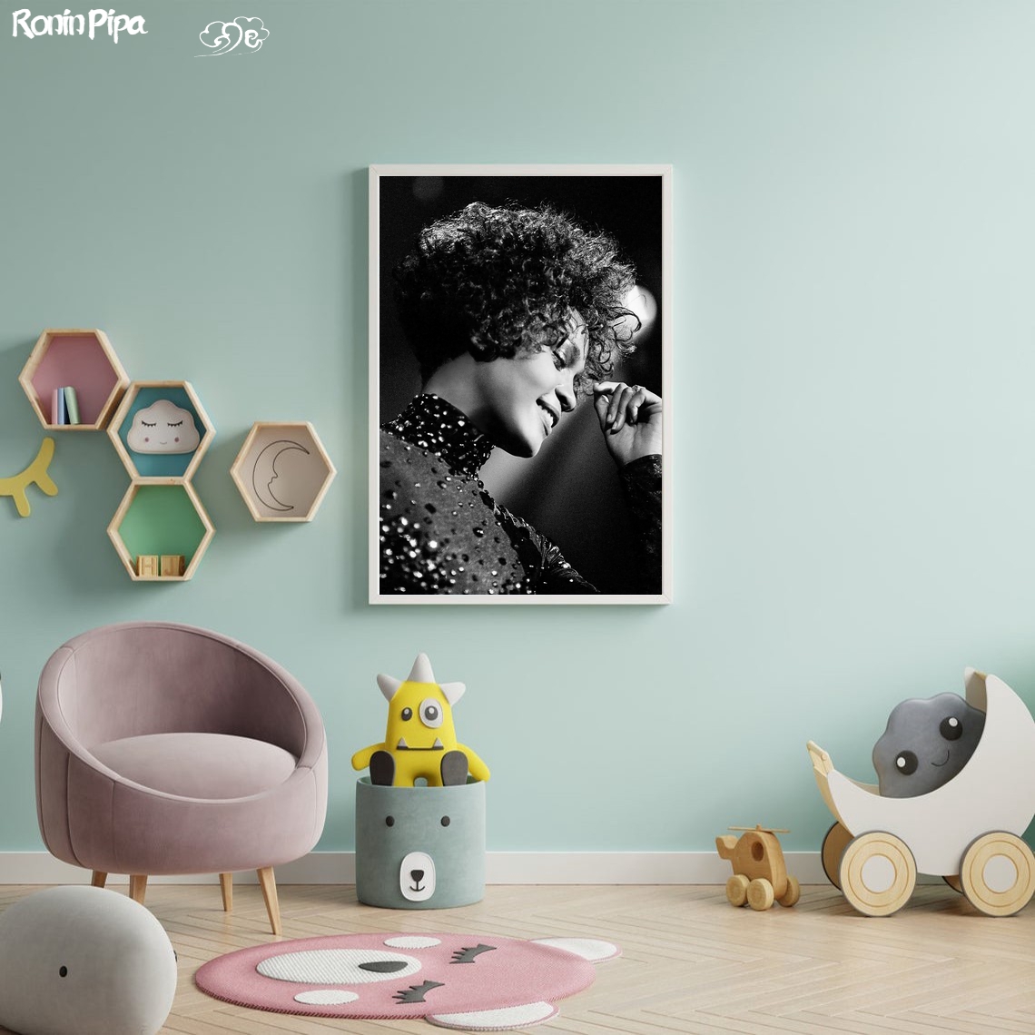 Whitney Houston Music Poster A - Home Decor Houston 评论和价格