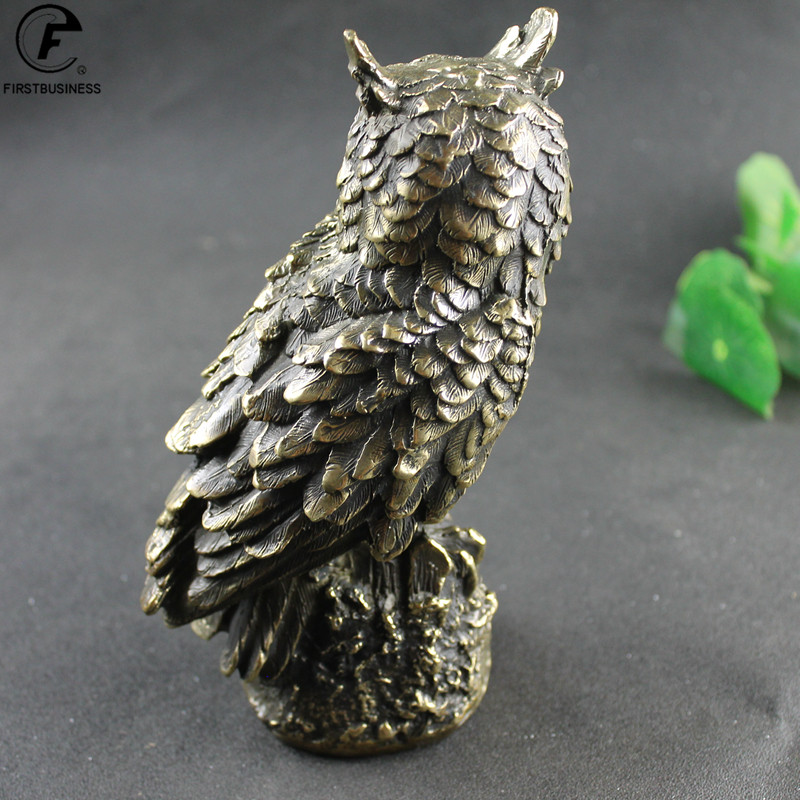 Antique Brass Standing Owl BIG - Home Decor On Sale 评论和价格