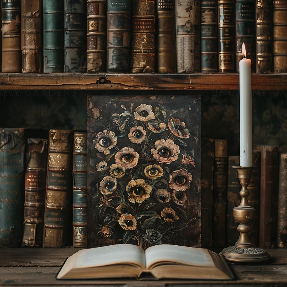 Victorian Gothic Floral Evil E - Home Decor Gothic 评论和价格
