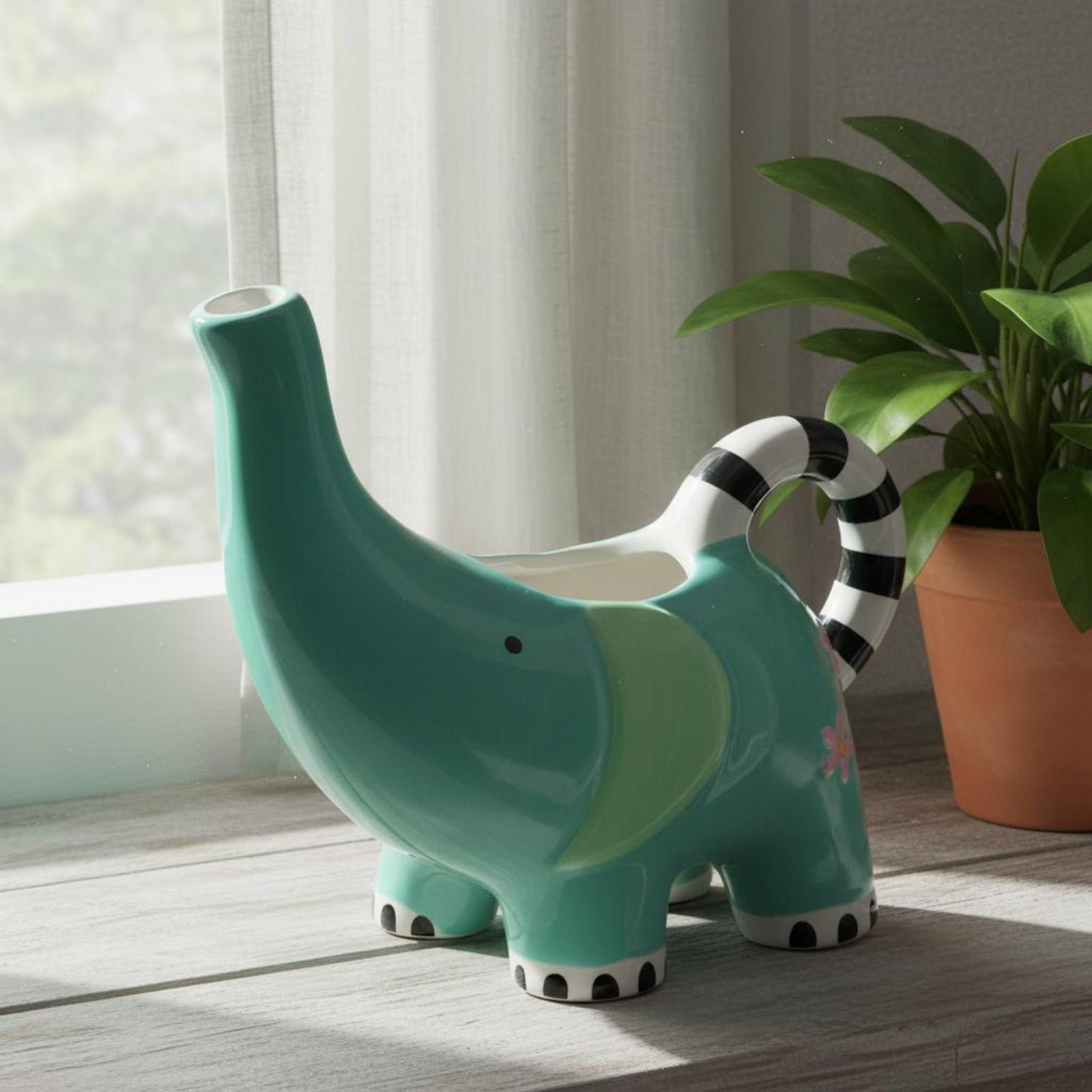 Elephant Watering Can Gift Ide - Home Decor Garden Ideas 评论和价格