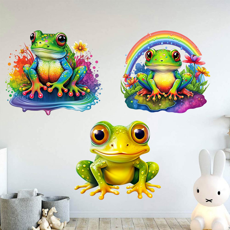 M728 Cute Rainbow Frog Wall St - Home Decor Y2K 评论和价格