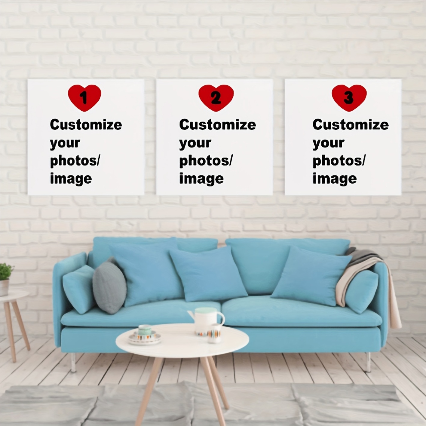 3pcs/set Custom Square Canvas  - Home Decor Wall Pictures 评论和价格