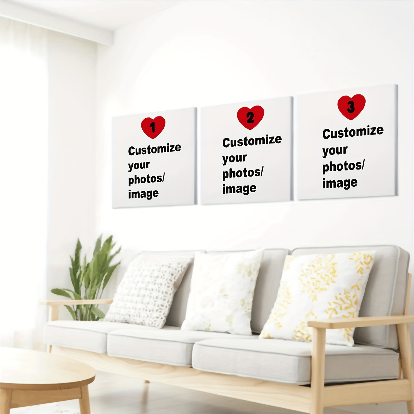 3pcs/set Custom Square Canvas  - Home Decor Wall Pictures 评论和价格