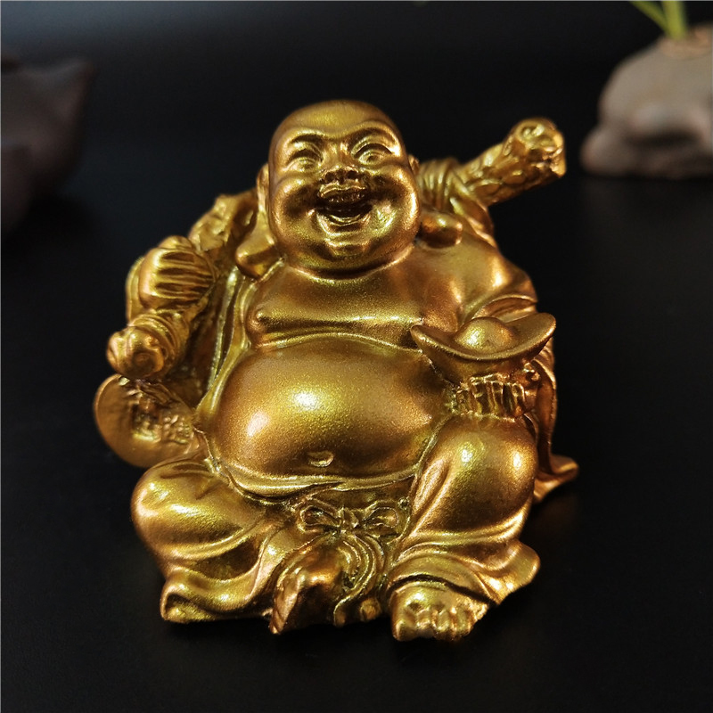 Golden Laughing Buddha Statue  - Home Decor On Sale 评论和价格