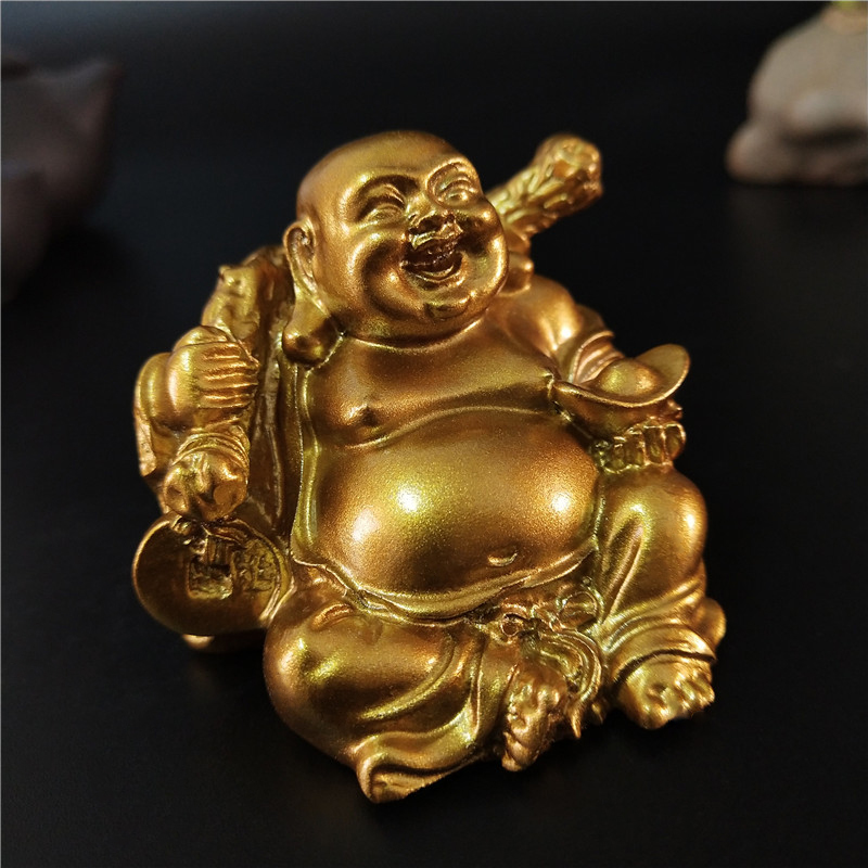 Golden Laughing Buddha Statue  - Home Decor On Sale 评论和价格
