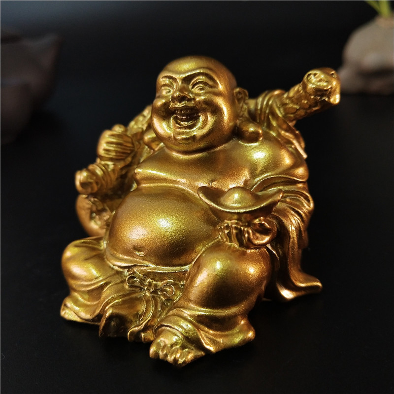 Golden Laughing Buddha Statue  - Home Decor On Sale 评论和价格