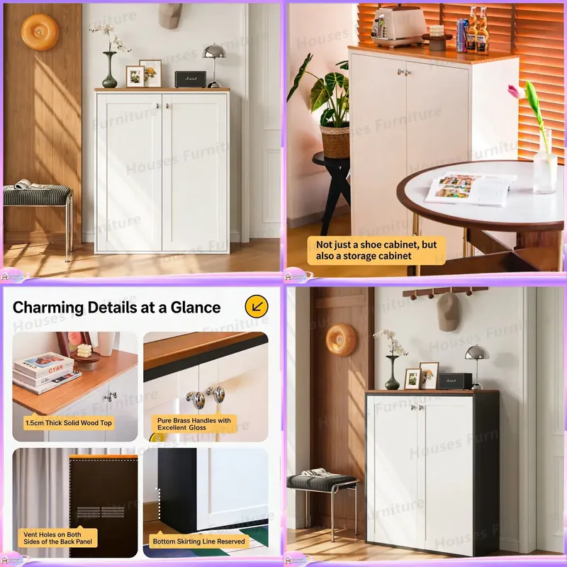 Modern Shoe Cabinet Storage Or - Home Decor Organizer 评论和价格