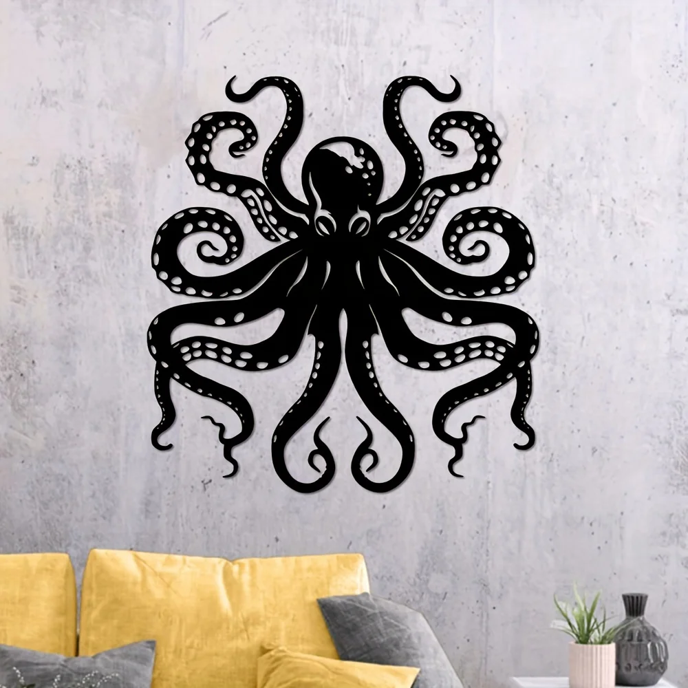 【2D Flat】Metal Octopus Wall De - Home Decor Garden Ideas 评论和价格