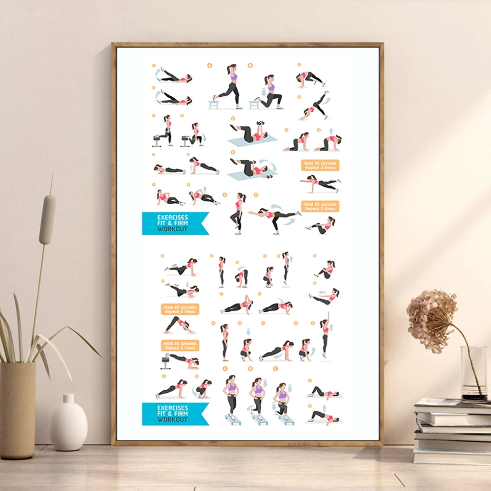 Silk Cloth Wall Poster GYM Exe - Home Decor Examples 评论和价格