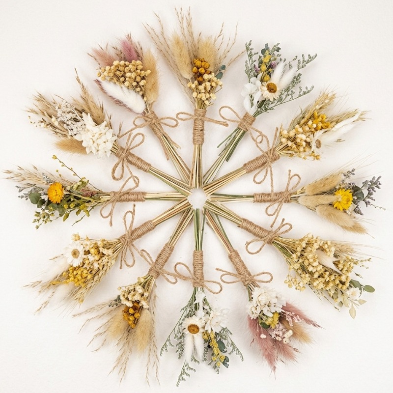 Mini Dried Flower Bouquet Natu - Dried Flower Bouquet 评论和价格