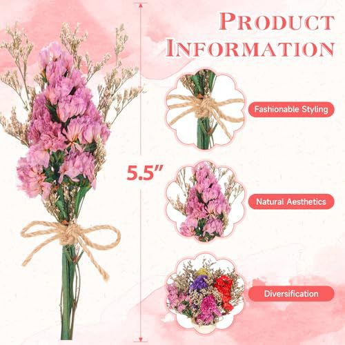 Mini Dried Flower Bouquet Natu - Dried Flower Bouquet 评论和价格