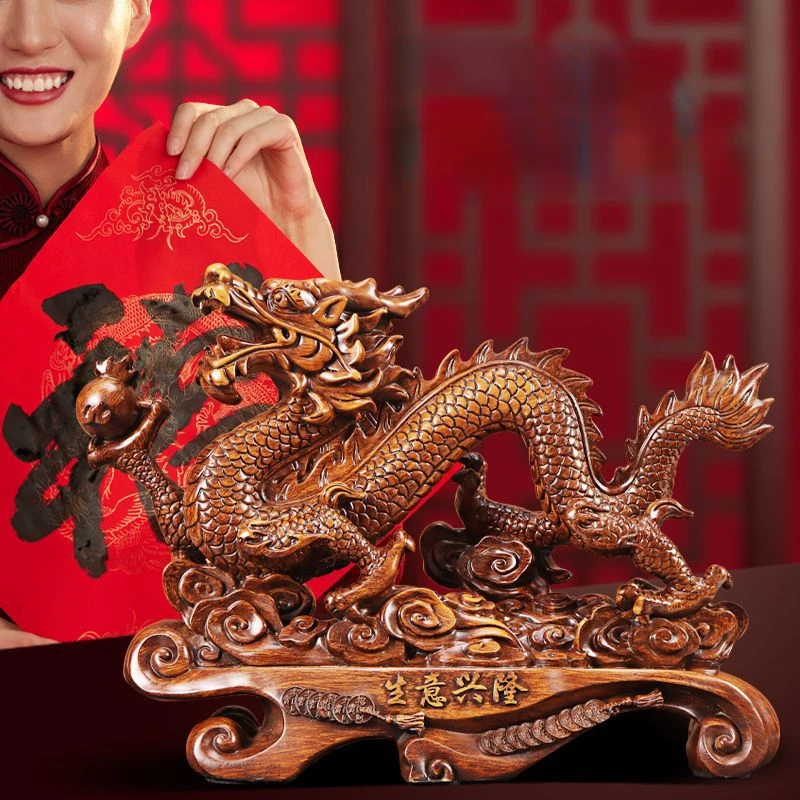 Lucky Dragon Ornaments To Attr - Home Decor On Sale 评论和价格