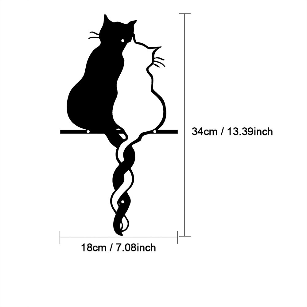 Metal Lovers Cat Wall Art Hang - Home Decor Y2K 评论和价格