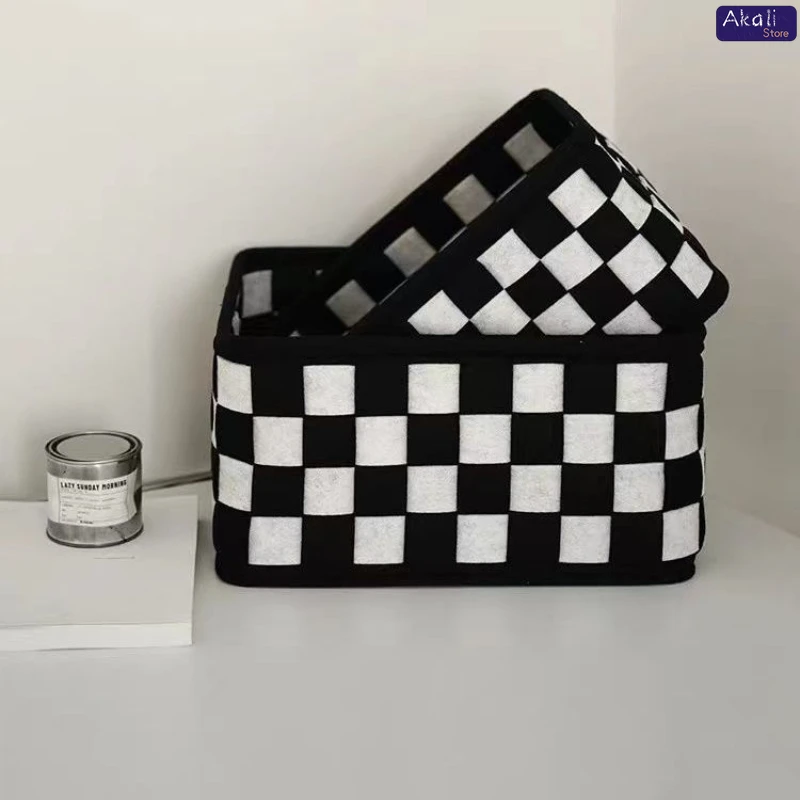 2026Black and White Checkered  - Home Decor Organizer 评论和价格